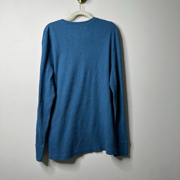 Field & Stream Blue Long Sleeve Waffle Knit Shirt Men's Large NEW - Picture 5 of 5